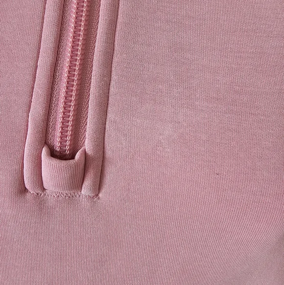 Lululemon 2 Light Baby Pink Brushed Softstreme Half Zip Sweater - Picture 2 of 8